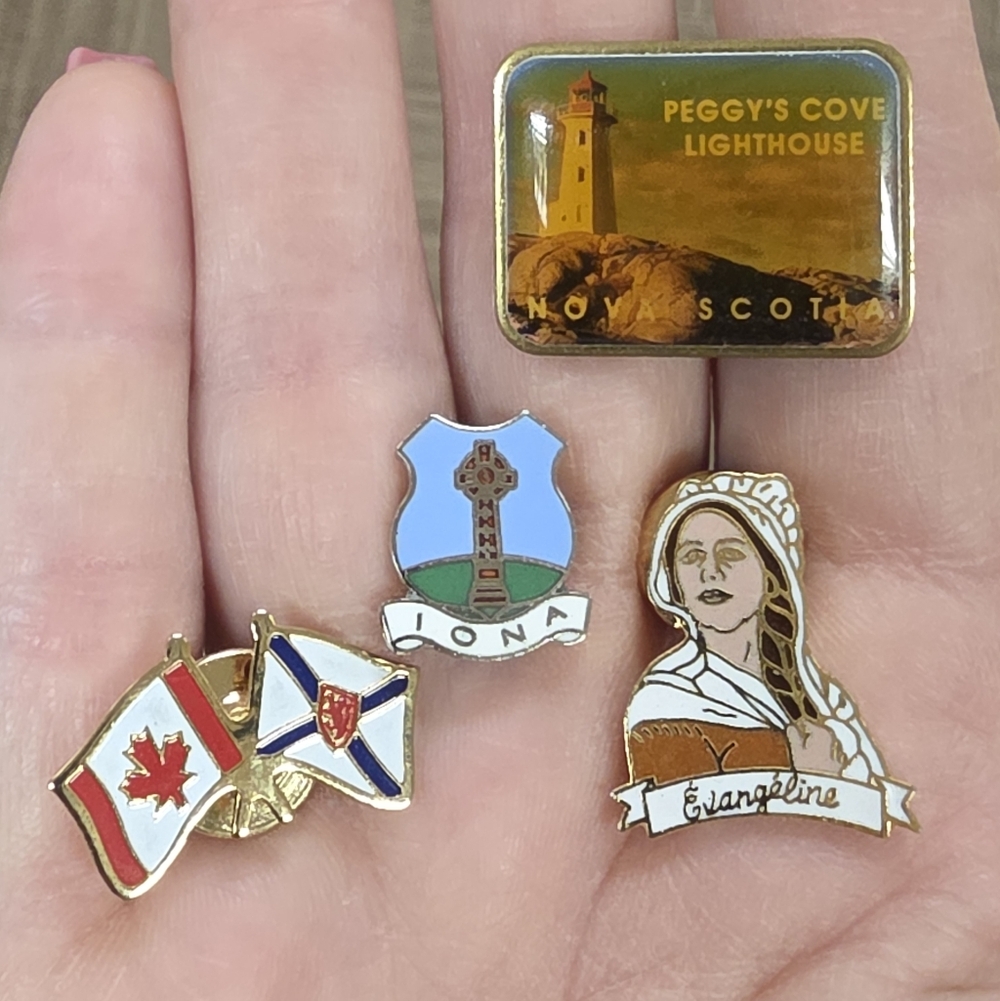 Lot of 4 Nova Scotia Souvenir Lapel Pins